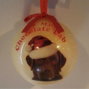 I Love My Chocolate Lab Christmas Ornament 🌎5/$10🌏